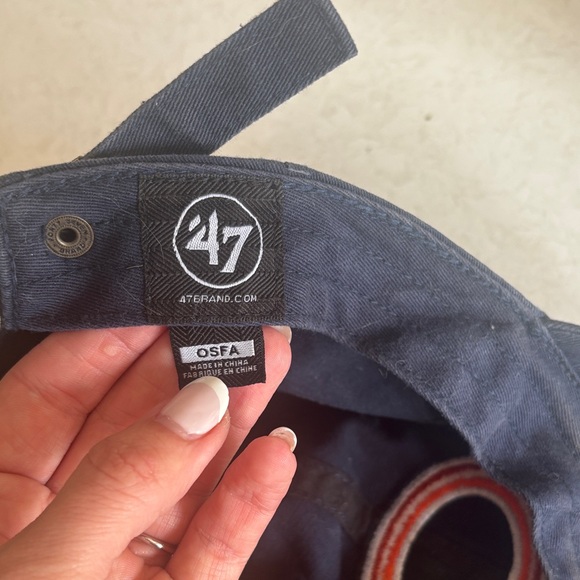 Chicago Bears 47 brand adjustable Navy Blue Cap with Orange C Logo EUC - Picture 4 of 4